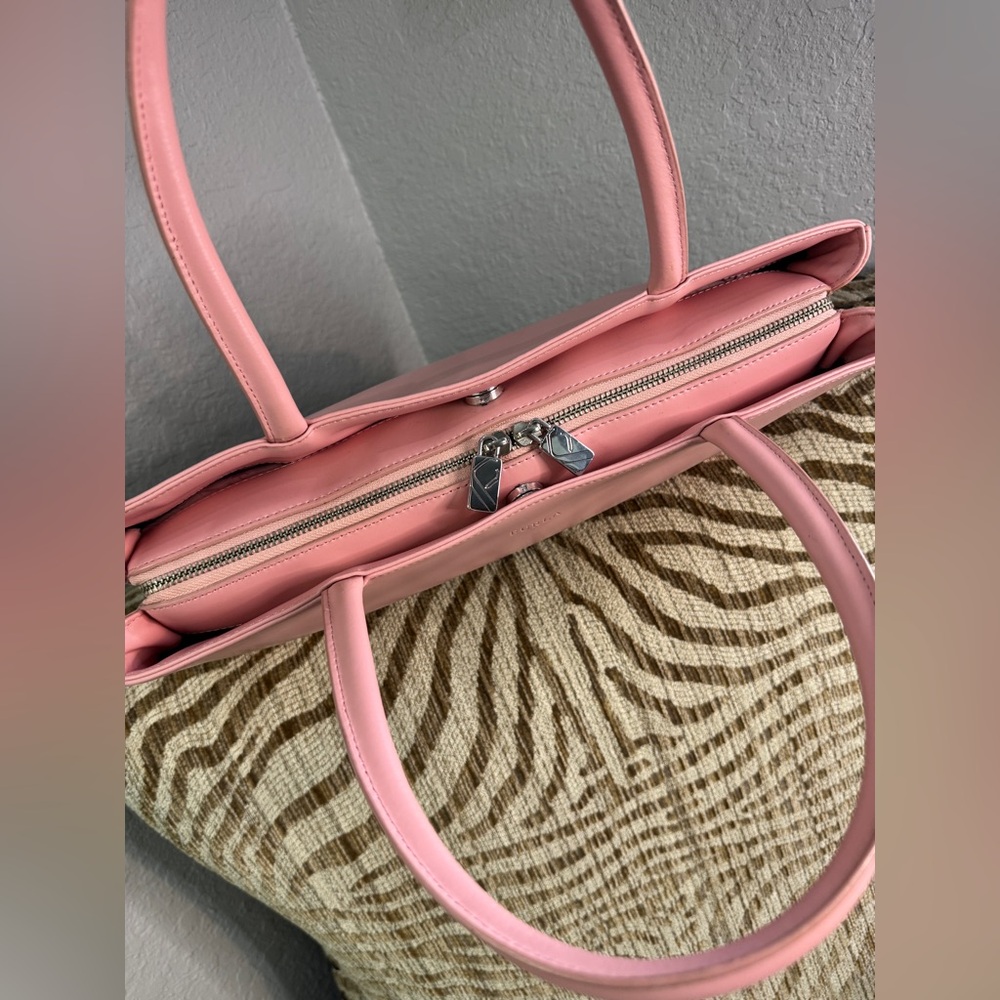 Furla Blush Pink Structured Leather Tote - Picture 5 of 6